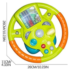 Little Driver Steering Wheel Toy With Music, Games & Vehicle Sounds, For Kids Simulate Driving Car Copilot Steering Wheel - Any 1