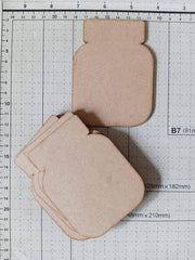 MDF Stencil Mason Jar plain - 4 inch