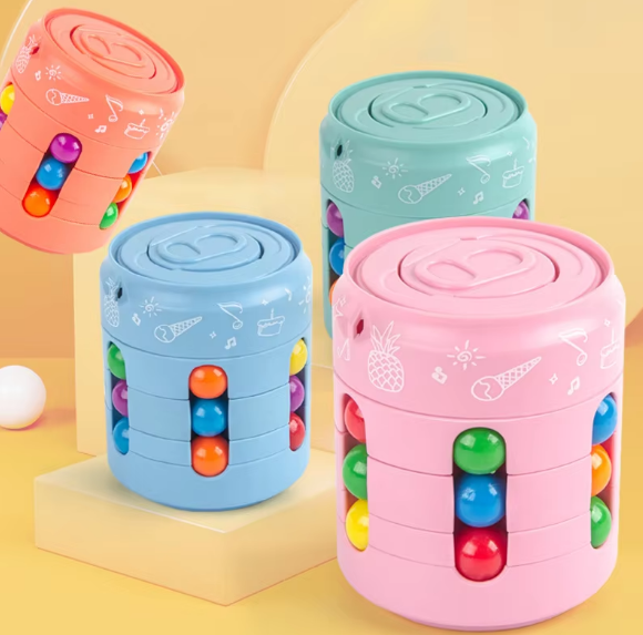 Magic Bean Rotating Cube,Creative Educational Toy, Magic Beans, Stress Relief Bean for Kids & Adults (Multicolor)