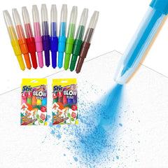 Magic Blow Pens Set of 6 Piece Colour Spray Blowpen with 6 Stencils