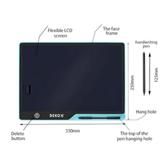 16-inch Magic lLCD Slate Writing Tablet with Stylus Pen, for Drawing, Playing, Noting by Kids & Adults (Rechargeable LCD Writing Tablet)