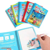 SMALL Magic Water Coloring Book, Magic Water Drawing Book Reusable Water-Reveal - water colouring book