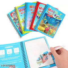 SMALL Magic Water Coloring Book, Magic Water Drawing Book Reusable Water-Reveal - water colouring book