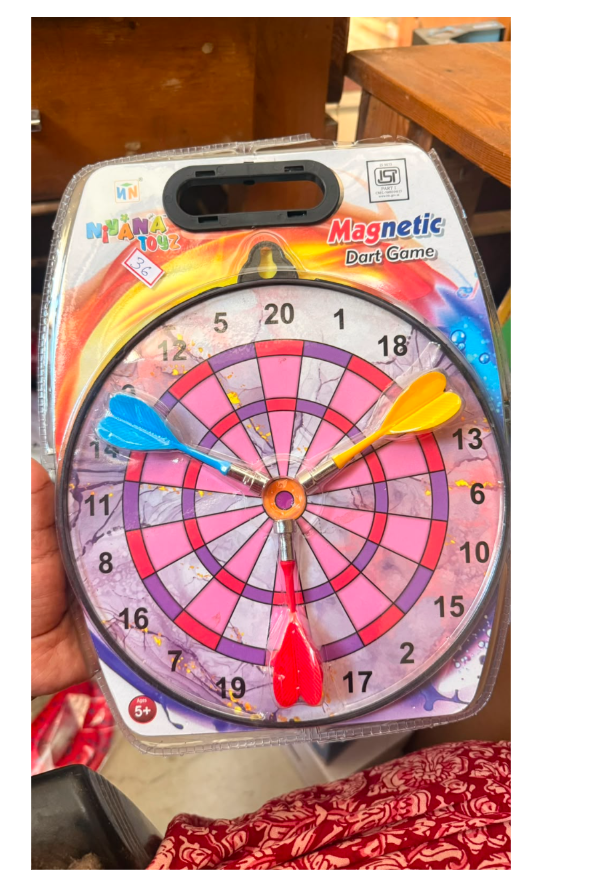 Magnetic Dart Game for Kids, Double-Sided Target Board with Darts