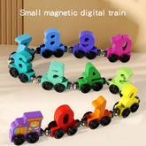 Magnetic Number Wooden Magnet Number Train Set 0-10 Digits Learning Blocks, 62 cm Length, Multicoloured