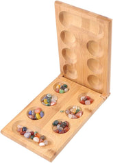 Mancala Pure Natural Stone Chess Piece 0.7in/1.8cm-Pallanguli With 50 Stones