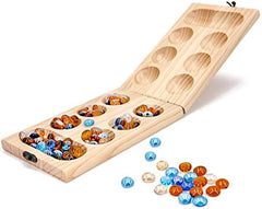 Mancala Pure Natural Stone Chess Piece 0.7in/1.8cm-Pallanguli With 50 Stones