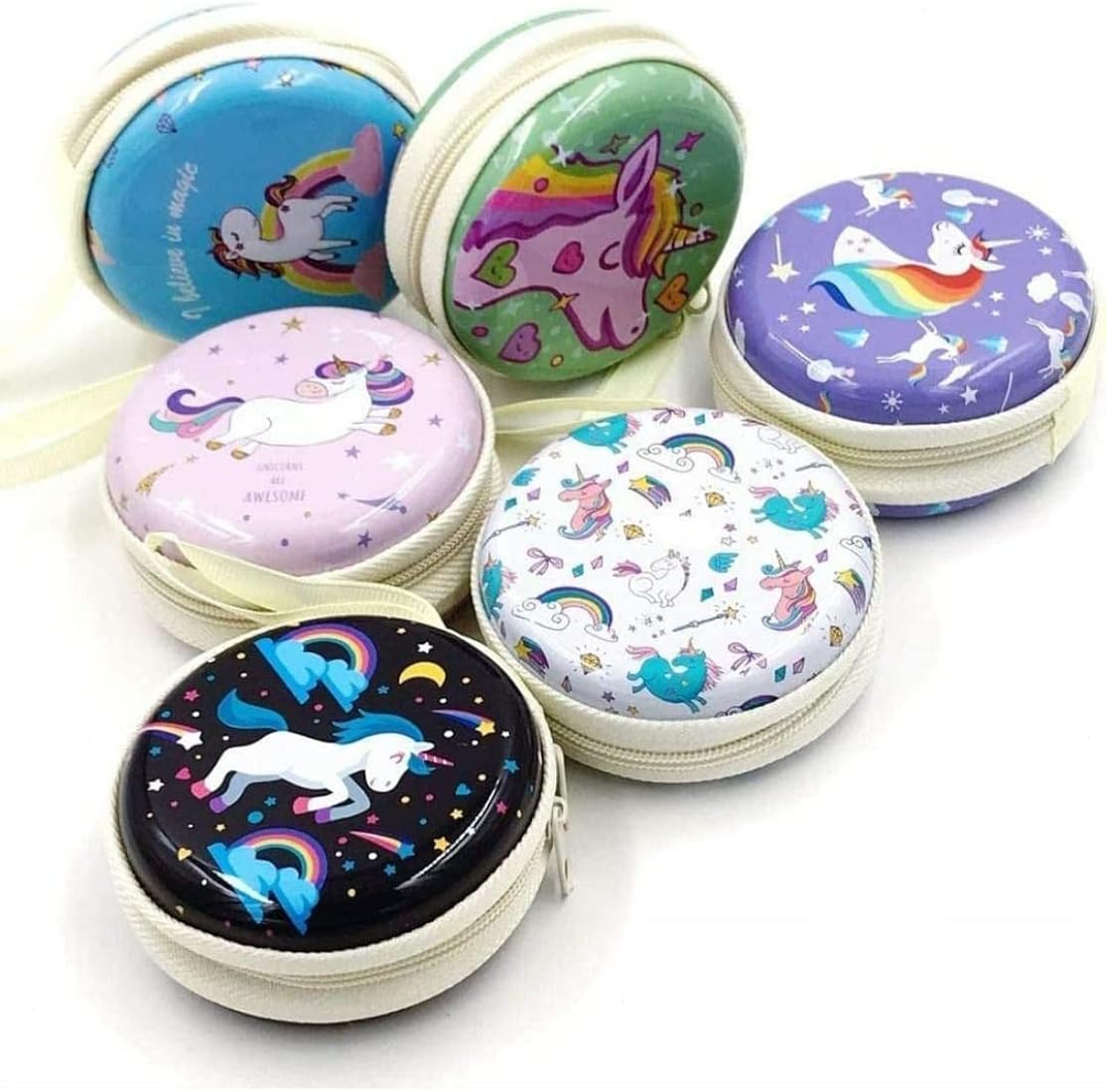 Metal Tin Pouch for coins Earphones - Random 1 piece