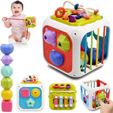 Montessori 7 in 1 Baby Sensory Toys for Kids Educational Learning Shape Sorter Activity Stacking Baby Toys Interactive Toy Fine Motor Skill