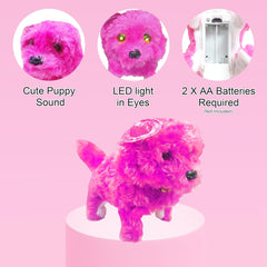 Moving Puppy Dog with Lighting Stuffed Soft Plush Animal Toy with Sound music-Any 1 Random color