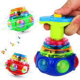 Musical spinning top Lattoo toy with colorful LED lights and music, designed for 3+ years kids (Multicolor).