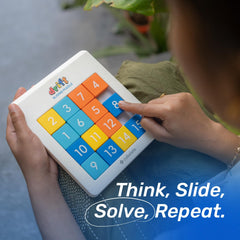 Number Sliding Magnetic Puzzle 4x4 for 6+ age 15-Blocks Brain Teaser Puzzle