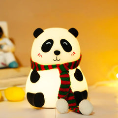 Panda Night Light for Kids- Rechargeable Silicone LED Lamp, 7-Color Changing