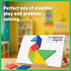 Play Panda Magnetic Tangram Puzzle Animals | Solve 50 Puzzles Using Magnetic Shapes For Kids | 3+ years