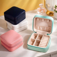 Portable Travel Jewelry Box for Women | Compact Organizer with Compartments-Any 1