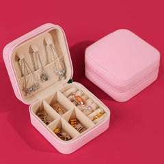 Portable Travel Jewelry Box for Women | Compact Organizer with Compartments-Any 1