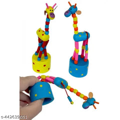 wooden Pressing Girraffe Toy- Pack of 1