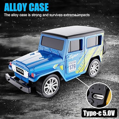 Remote Control & App Control Small Car, 1:64 Scale Off-Road RC Car, USB Rechargeable 2.4GHZ Three Speed Indoor Alloy Vehicle(Color As Per Stock)