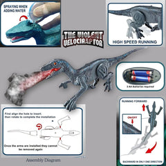 Remote Control Smoke Dinosaur Toy