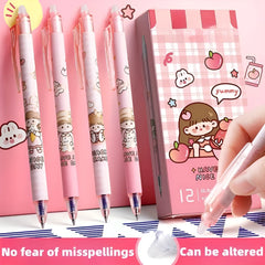 Retractable Erasable Gel Pens, 0.5 mm Fine Point Smooth Writing Eraser Pen-Any 1