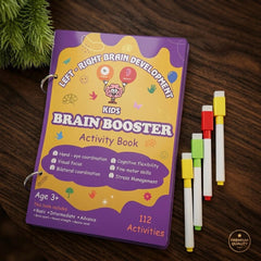Reusable Brain Booster Activity-112 Activities 60 Pages - FREE Sketch Pens