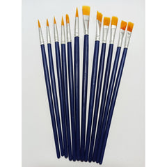 Round Painting Brush Set of 6 Blue Color