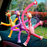 Telescopic Suction Cup Giraffe , Robot, Alien Toy, Monkey LED Telescopic Pipe with Suction Cup, Shape-Changing Stretch Tube - Any 1
