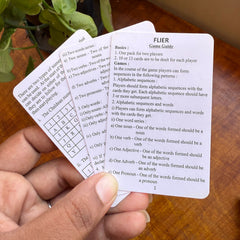 Sabas Flier - Alphabetic Playing Cards - ABCE Card Game