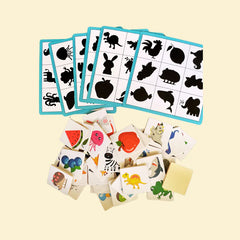Shadow Pairing wooden puzzle - 6 double sided cards