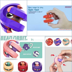 Shuang Run Rotating Puzzle Toy Magic Ball Children's adult anti-stress toy magnetic track spinning pinball gyro cube ball toy fidget spinner