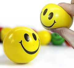 Smiley Balls - Smiley Ball for Hand Exercise, Stress Reliever Smile Ball, Cute Face Soft Squeeze Sponge Ball for Kids