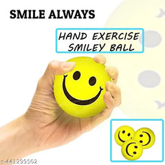 Smiley Balls - Smiley Ball for Hand Exercise, Stress Reliever Smile Ball, Cute Face Soft Squeeze Sponge Ball for Kids