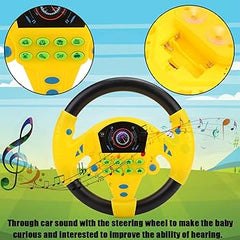 Steering Wheel Toy Simulate Driving Car Copilot Steering Wheel Electric Baby Toys with Sound Driving - Any 1