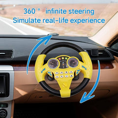 Steering Wheel Toy Simulate Driving Car Copilot Steering Wheel Electric Baby Toys with Sound Driving - Any 1