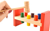 Strike the Wooden Kids Colorful Wooden Blocks Hammer Children Early Learning Educational Toy - 6 peg