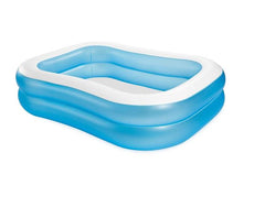Large Swim Center Inflatable Family swimming Pool: 143 Gallon Capacity – 80" x 60" x 19" – Blue