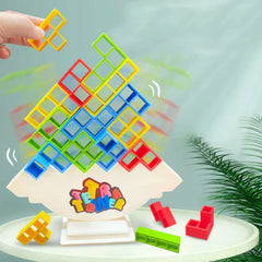 Swinging Tower Tetra Tower- Building Blocks 16 Pcs with 22 Action Cards - Multiplayer