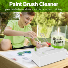 Synthetic Paint Brush Cleaner Set -Brush Rinser Auto Water Dispensing for Acrylic, Watercolor & Water-Based Paints, Paint Brush Washer, Painting Water Dispenser-Random Colour