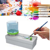 Synthetic Paint Brush Cleaner Set -Brush Rinser Auto Water Dispensing for Acrylic, Watercolor & Water-Based Paints, Paint Brush Washer, Painting Water Dispenser-Random Colour