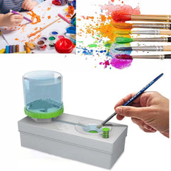 Synthetic Paint Brush Cleaner Set -Brush Rinser Auto Water Dispensing for Acrylic, Watercolor & Water-Based Paints, Paint Brush Washer, Painting Water Dispenser-Random Colour