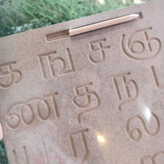 Tamil -II Uyirmei eluthu Letter  Tracing Writing Practice Board - Ka Ga Cha