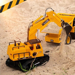 Top Race 6 Channel Full Functional Rc Excavator, Battery Powered Electric Rc Remote Control