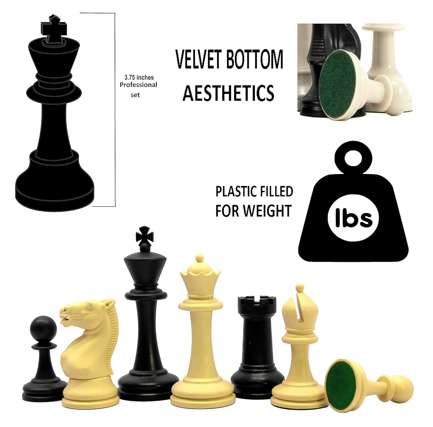 Topper Chessmen Tournament Chess Coin Pieces