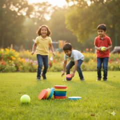 Toystorey Wooden Seven Stones with FREE Ball
