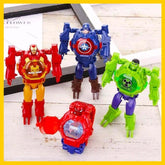 Any 1 -Transformer Robot Toy Convert to Digital Wrist Watch for Kids -Avengers Robot Deformation Watch