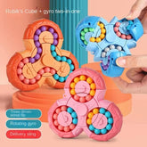 Triangle Magical Bean Puzzle Toy | Speed Spin Stress Reliever Toy Fidget Rotating Puzzle