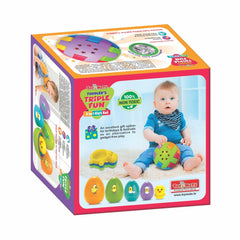 Tripple Fun - 3 in 1 Gift Set with Bath Toys, Rattling Ball and Nesting Eggs