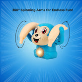 Tumbling Monkey Musical Spinning Rolling Toy For Babies - With Voice Control , Music, Light and sound