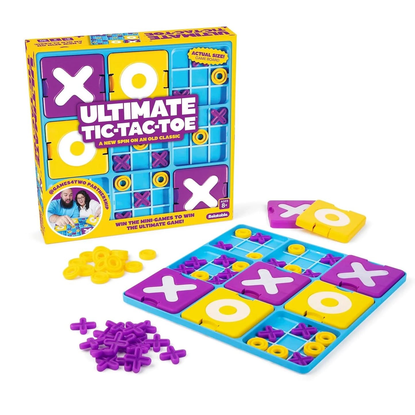 Ultimate Tic Tac Toe Board Game for Kids 8+ & Family | Strategy Fun Game for Indoor & Outdoor Play