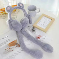 Very Soft Bunny Ear Muffs Moving Ears - Any 1 Random colour
